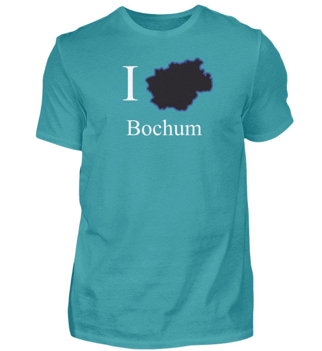 I Herz Bochum Herren T-Shirt mit Druck Poolblau-1242