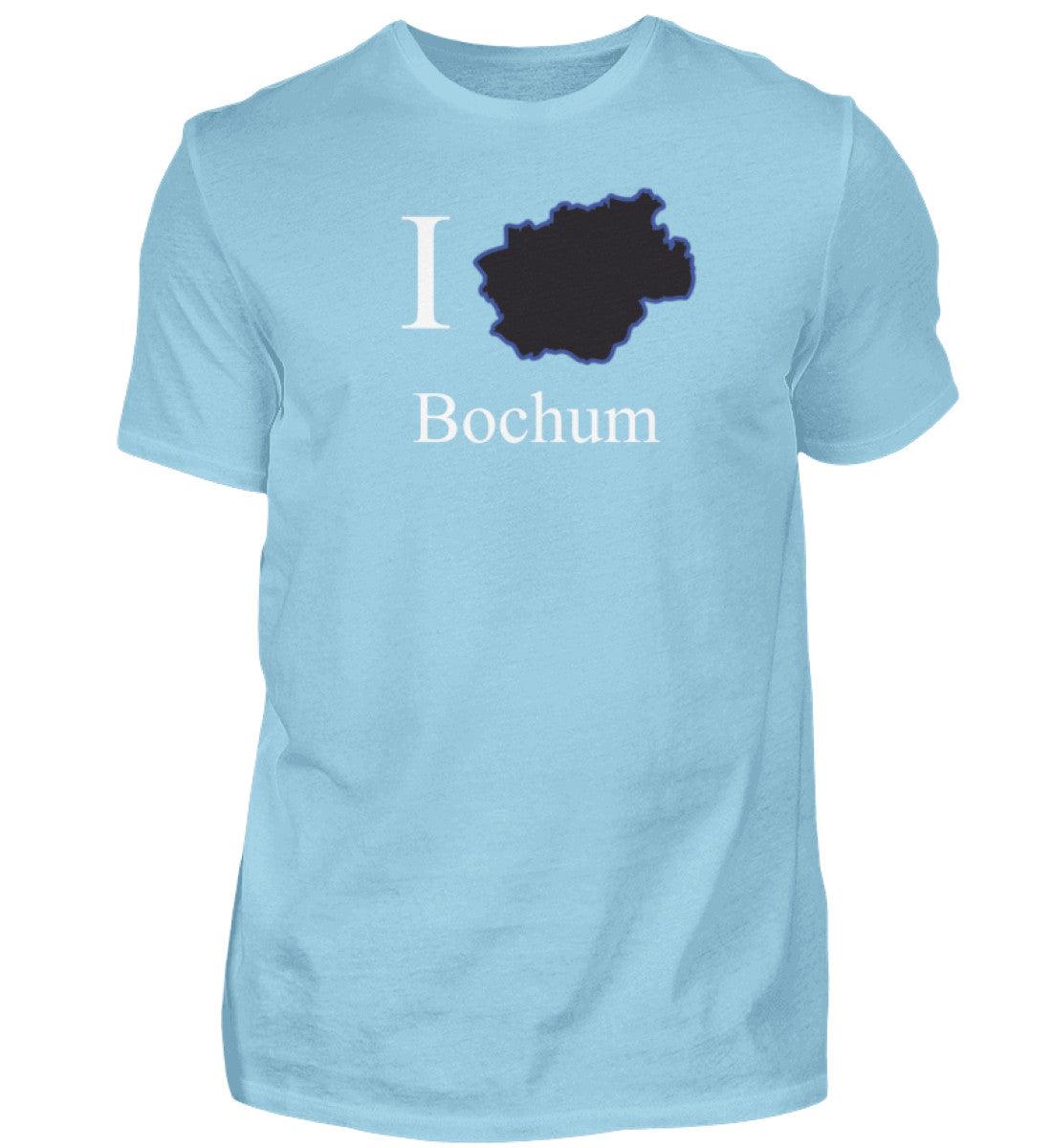 I Herz Bochum Herren T-Shirt mit Druck Himmelblau-674