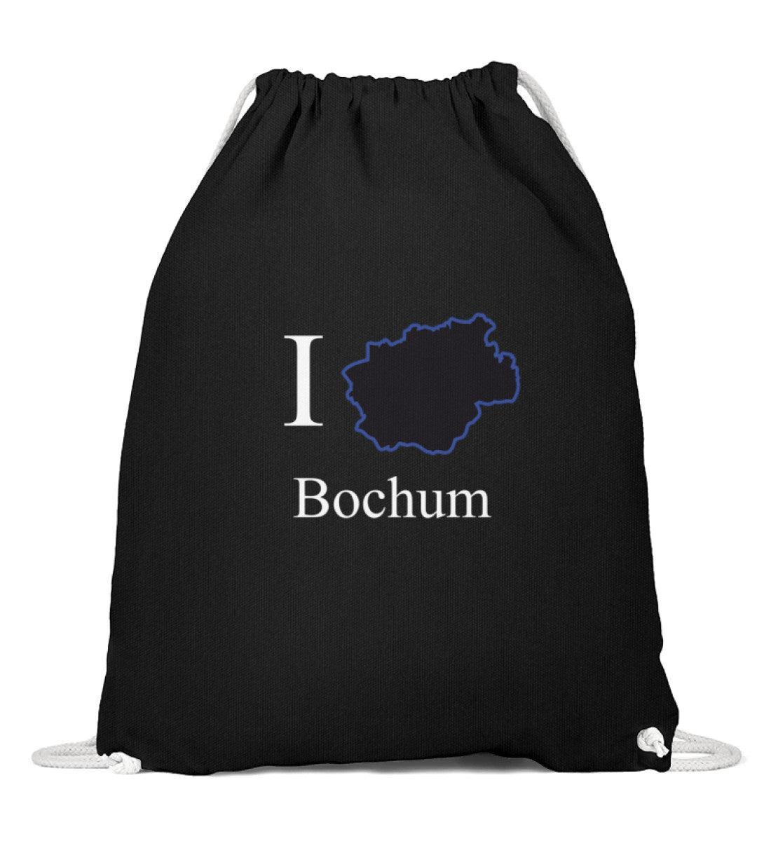 I Herz Bochum Turnbeutel/ Gymbag mit Druck Schwarz-16