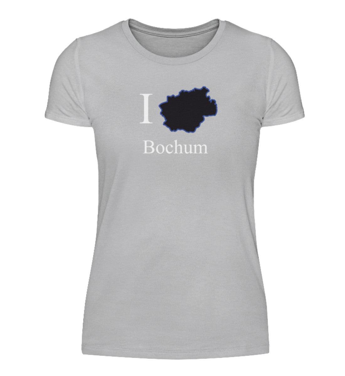 I Herz Bochum Damen T-Shirt mit Druck Grau (Meliert)-17