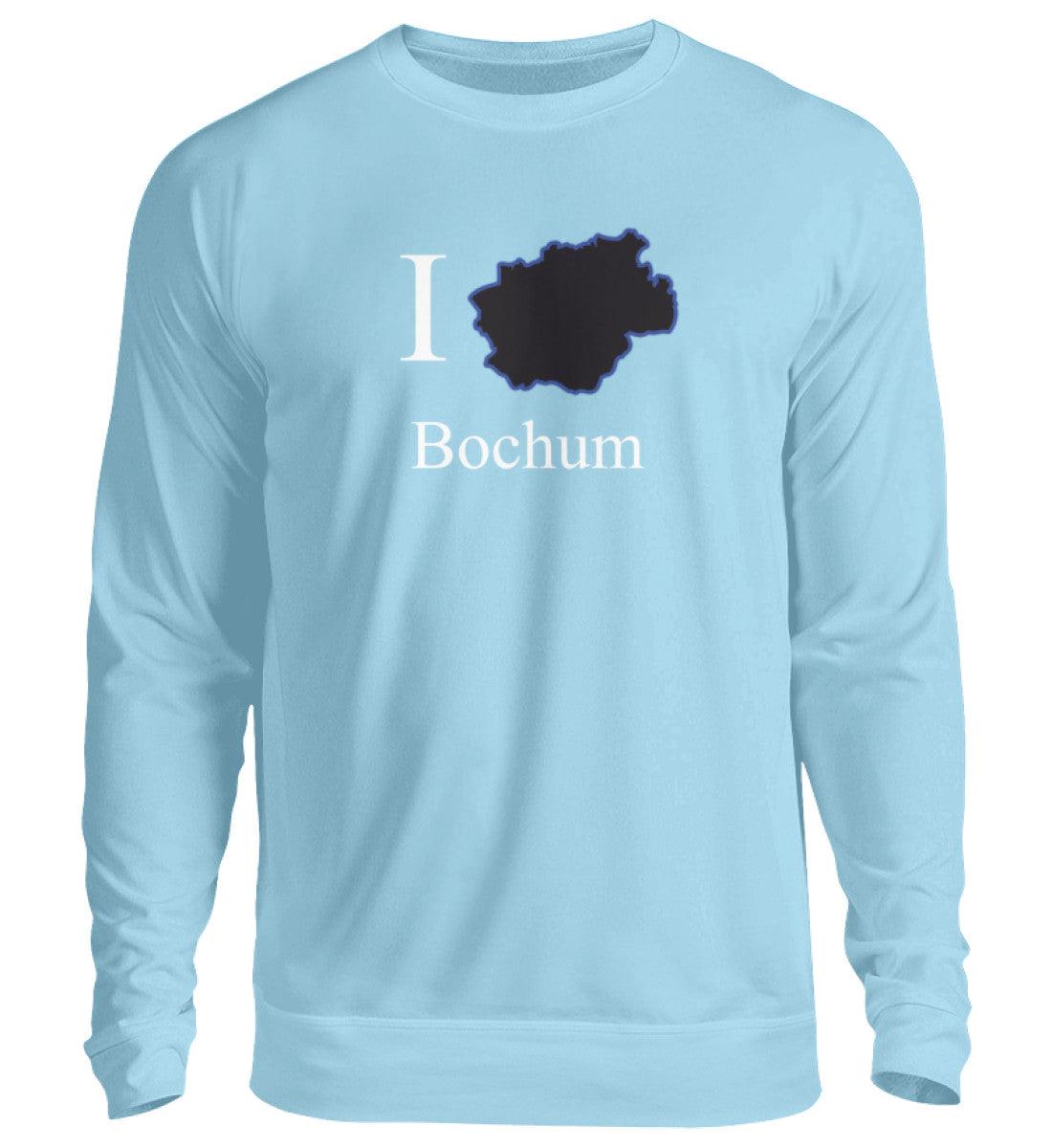 I Herz Bochum Pullover mit Druck Himmelblau-674