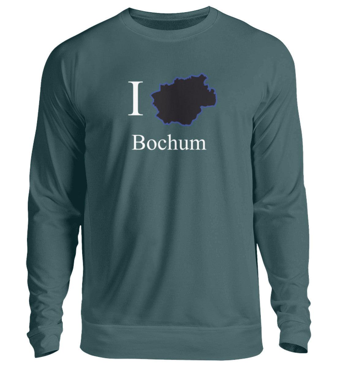 I Herz Bochum Pullover mit Druck Airforce Blue-1461