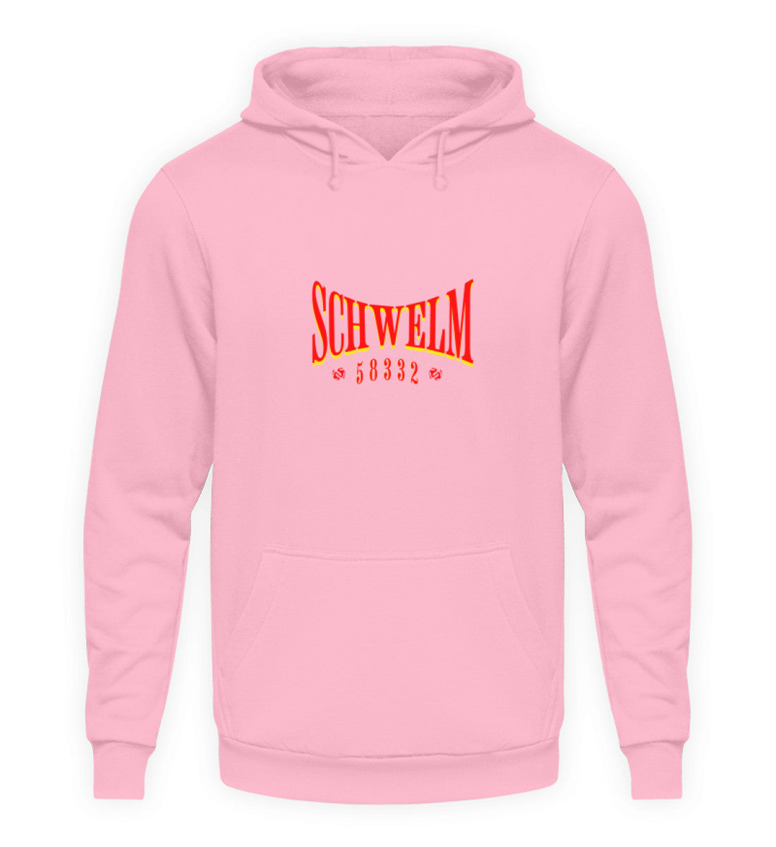 Schwelm Postleitzahl Hoodie bedruckt Baby Pink-1490