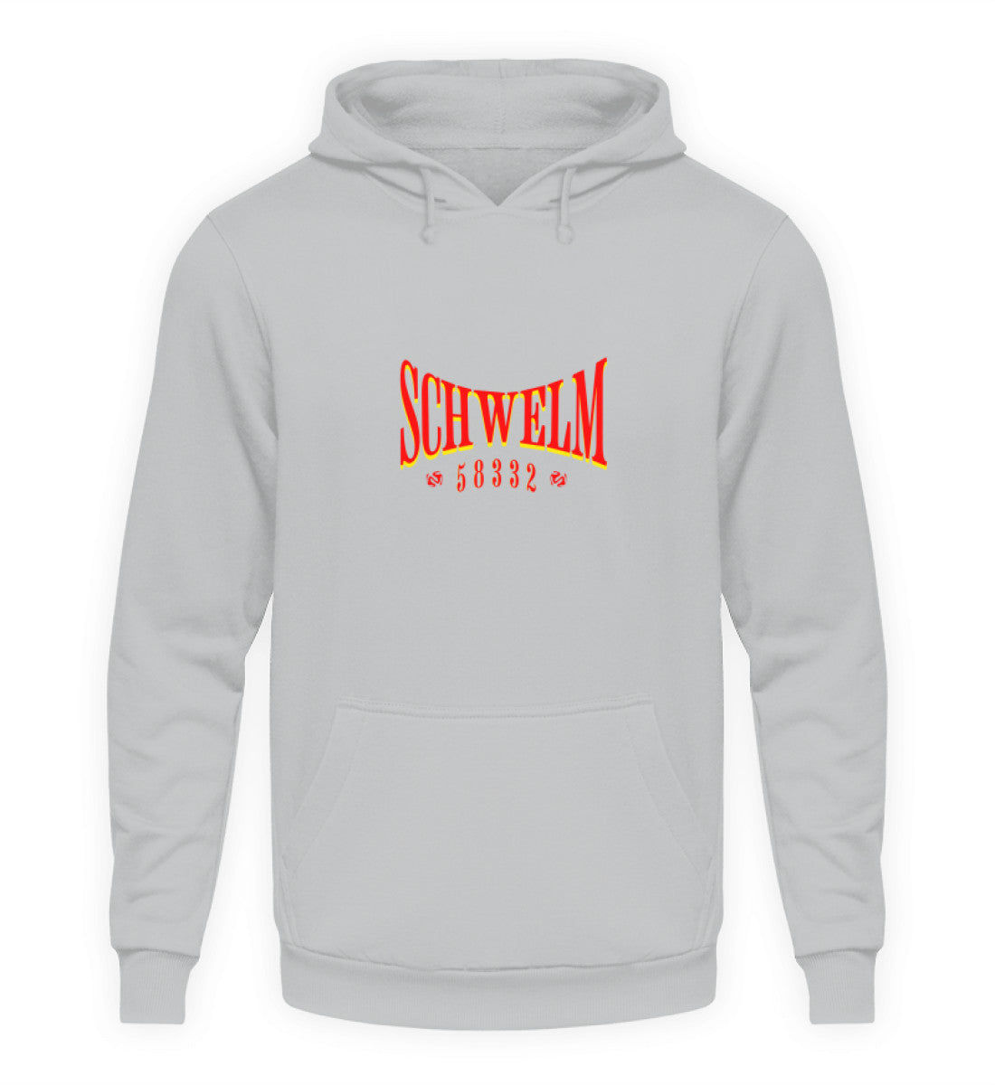 Schwelm Postleitzahl Hoodie bedruckt Heather Sport Grey-6807