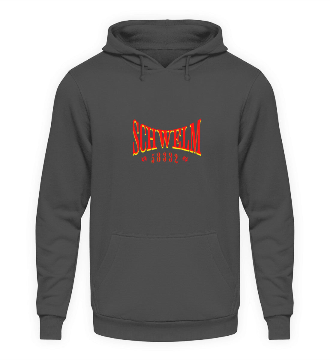 Schwelm Postleitzahl Hoodie bedruckt Steel Grey (Solid)-1762