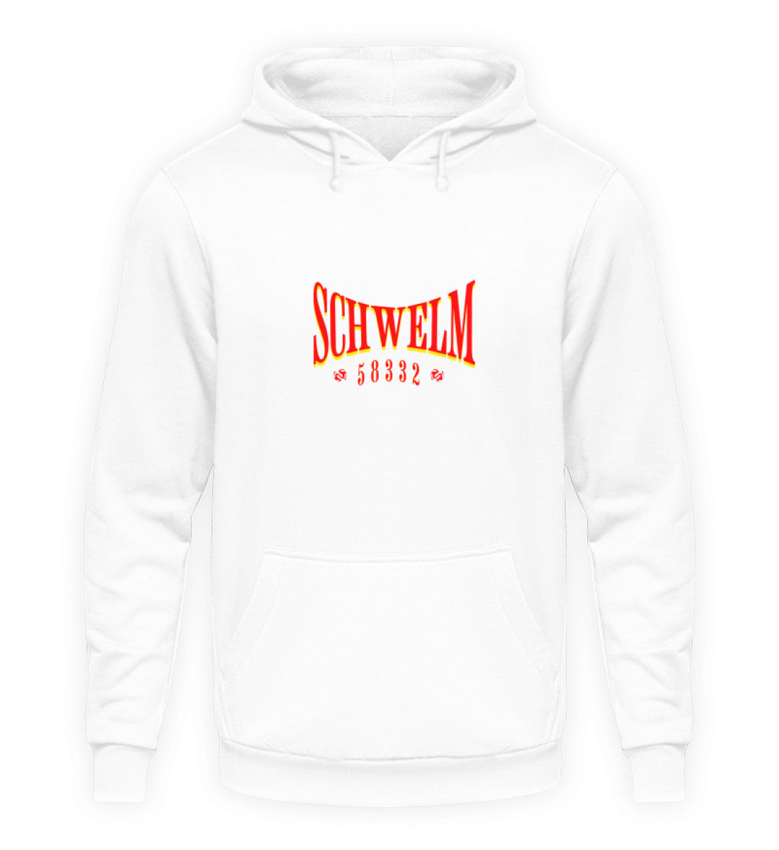 Schwelm Postleitzahl Hoodie bedruckt Arctic White-6867