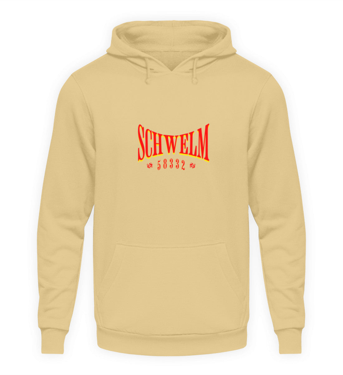 Schwelm Postleitzahl Hoodie bedruckt Desert Sand-7199