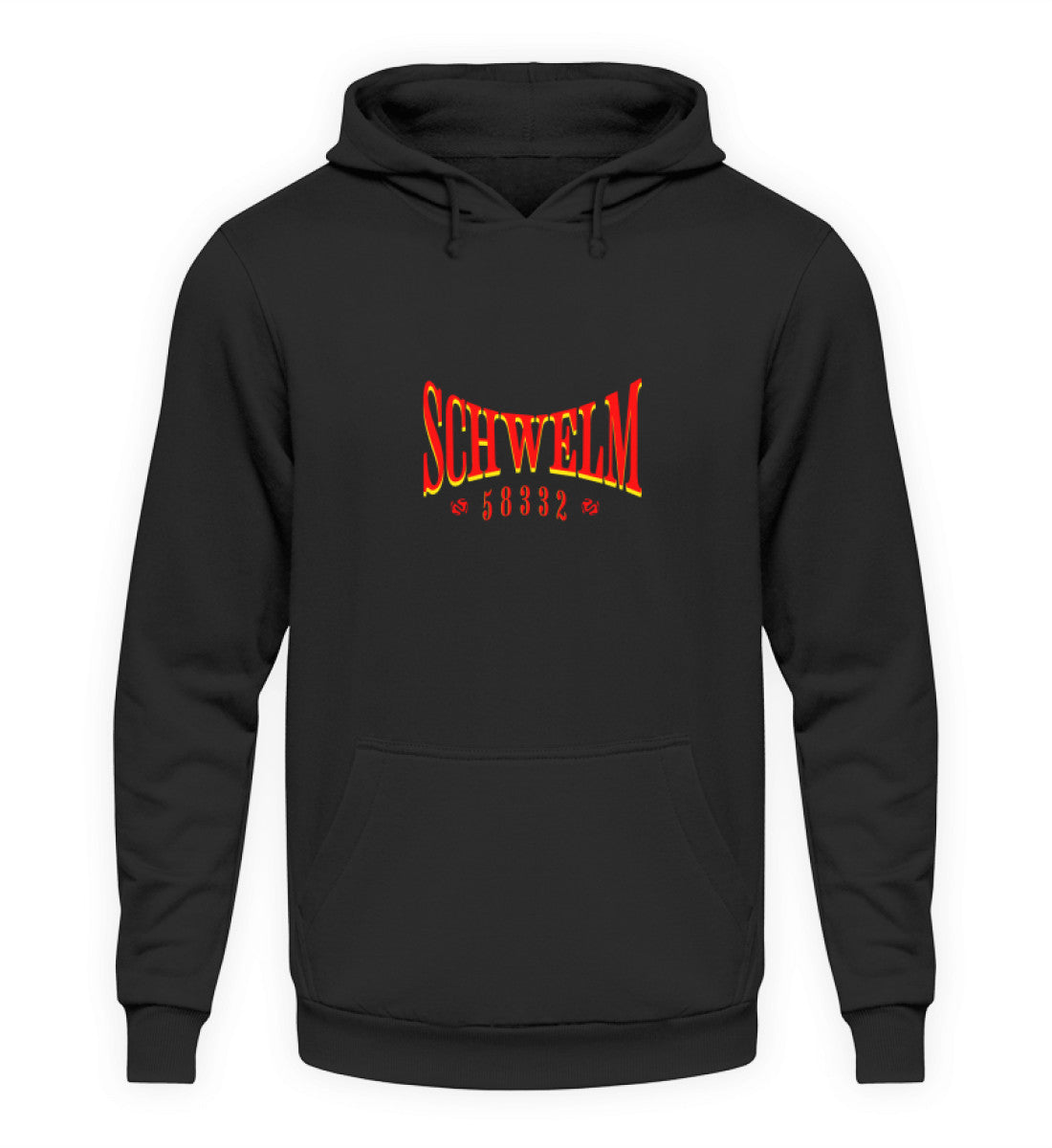 Schwelm Postleitzahl Hoodie bedruckt  Deep Black-639