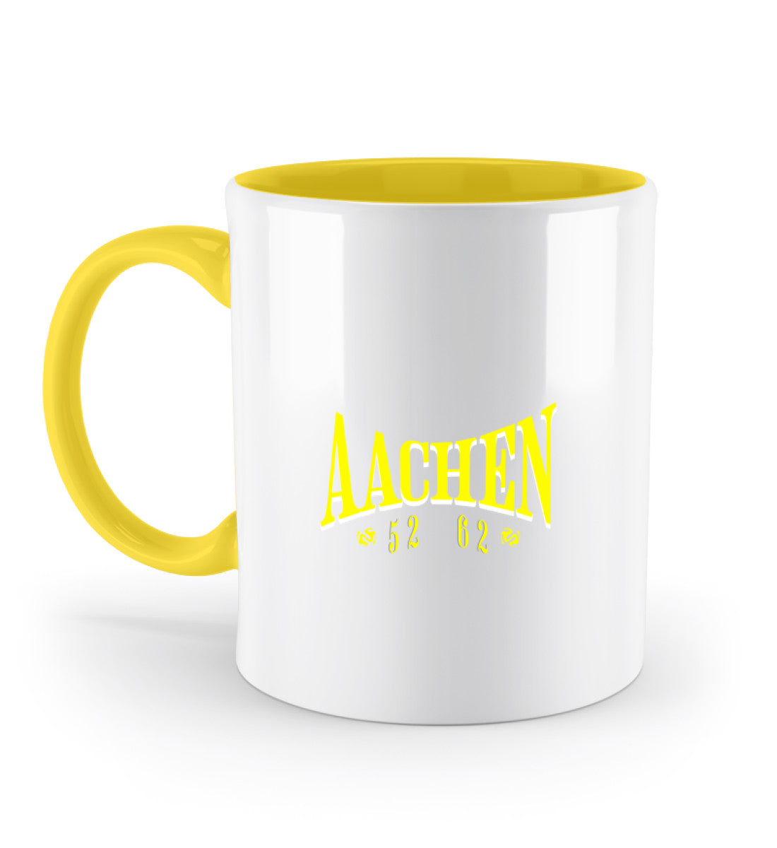 Aachen Postleitzahl Tasse bedruckt Yellow-5766