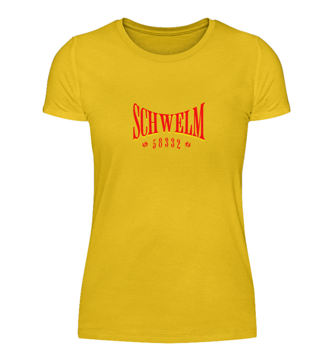 Schwelm Damenshirt bedruckt Lemon Yellow-3201
