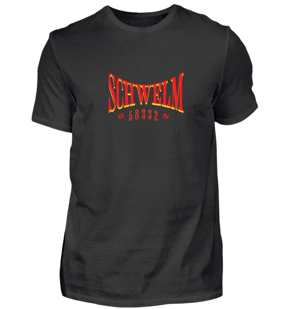 Schwelm Postleitzahl Hoodie bedruckt Black-16