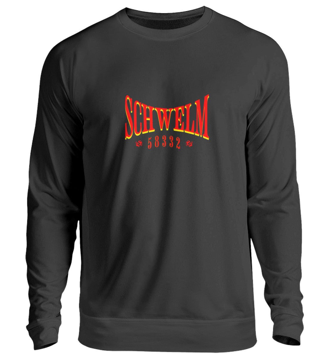 Schwelm Postleitzahl Pullover bedruckt Deep Black-639