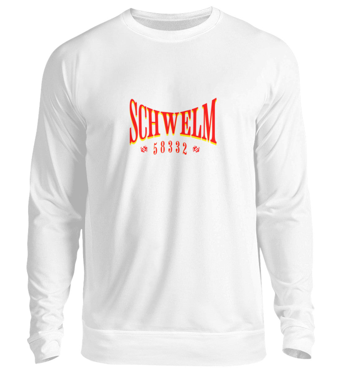 Schwelm Postleitzahl Pullover bedruckt 
Arctic White-6867