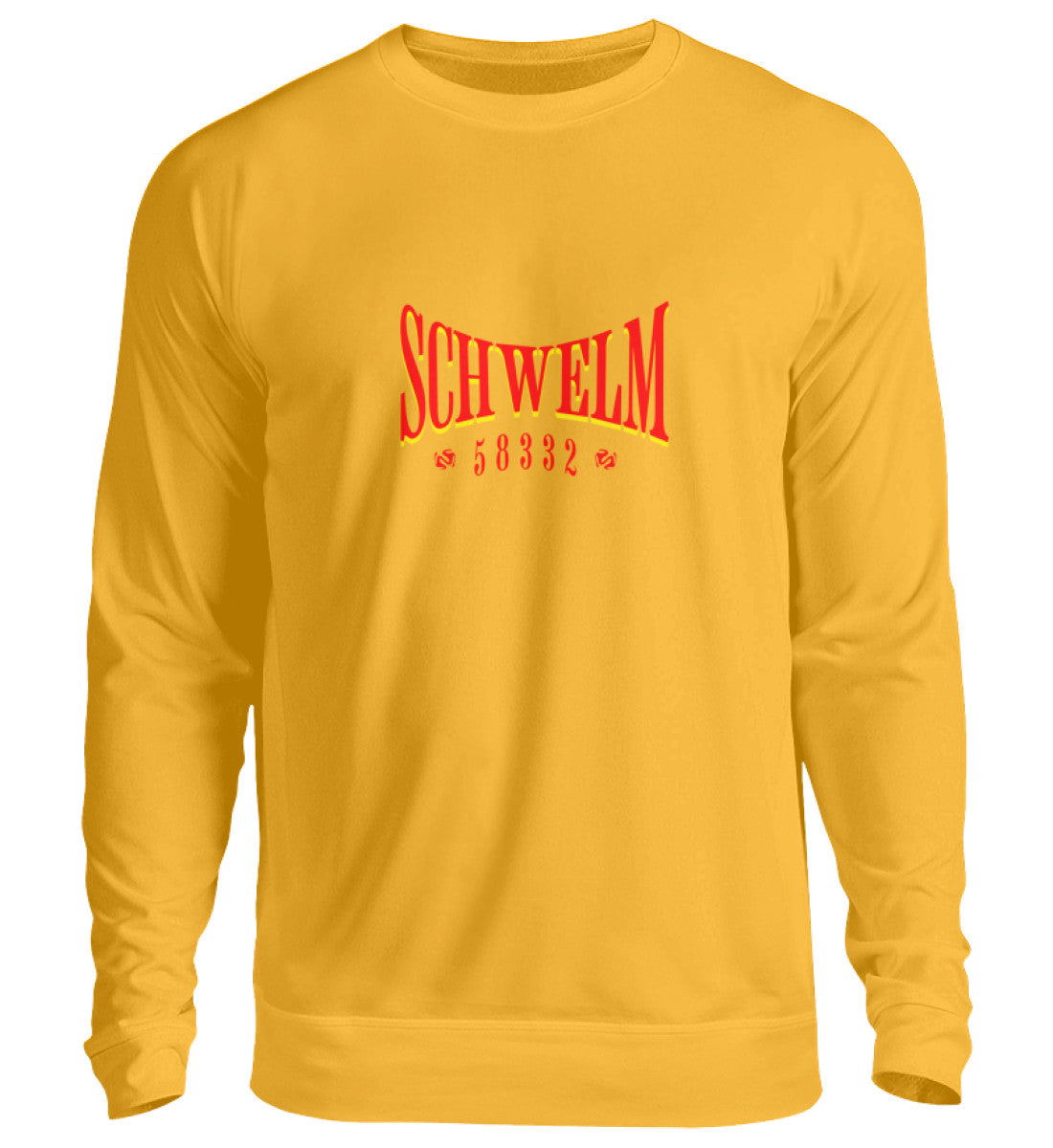 Schwelm Postleitzahl Pullover bedruckt 
Sun Yellow-1774