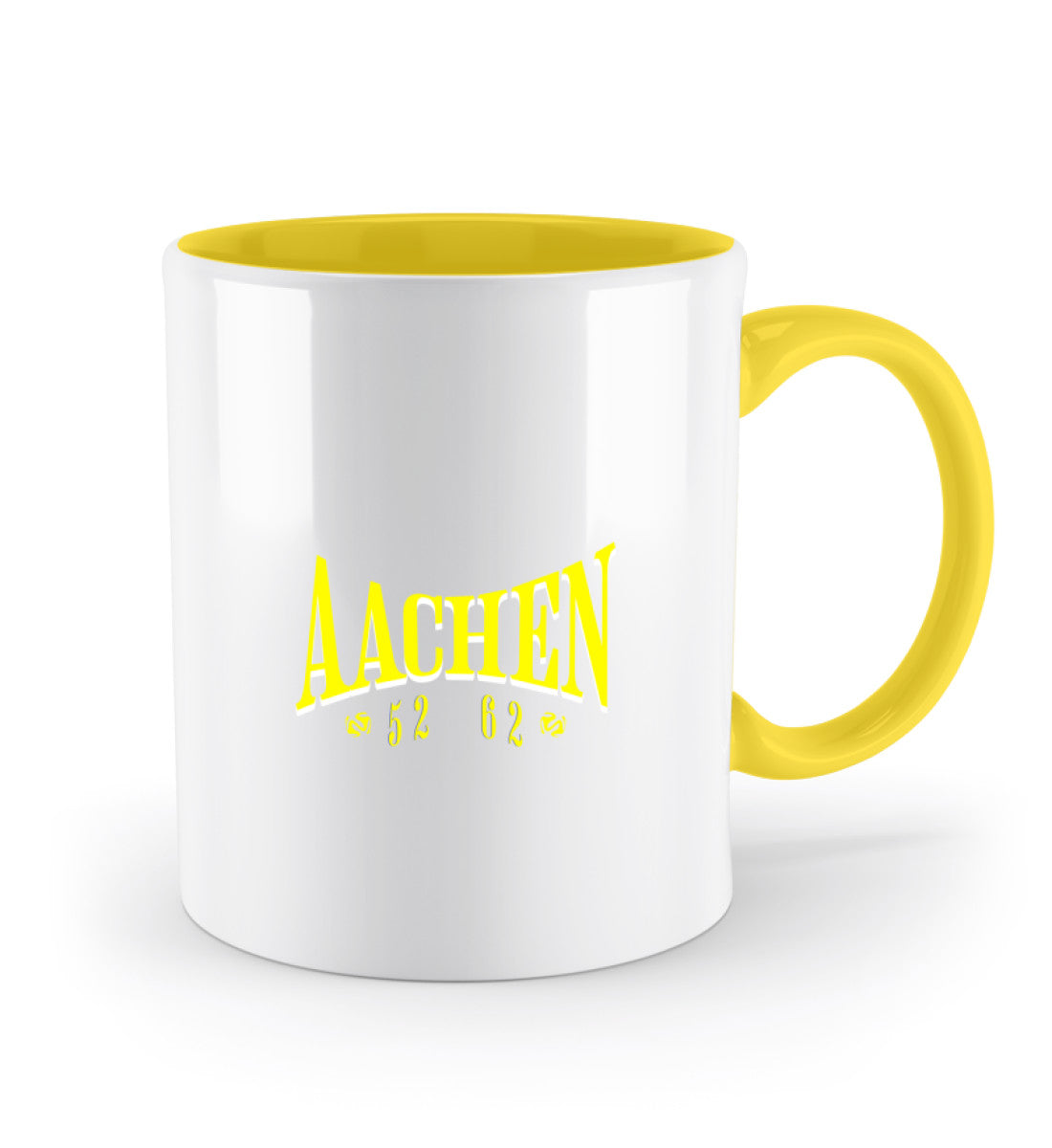 Aachen Postleitzahl Tasse bedruckt Yellow-5766