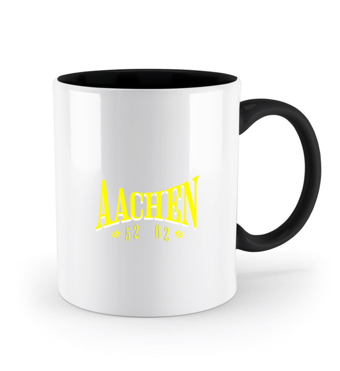 Aachen Postleitzahl Tasse bedruckt Black-16