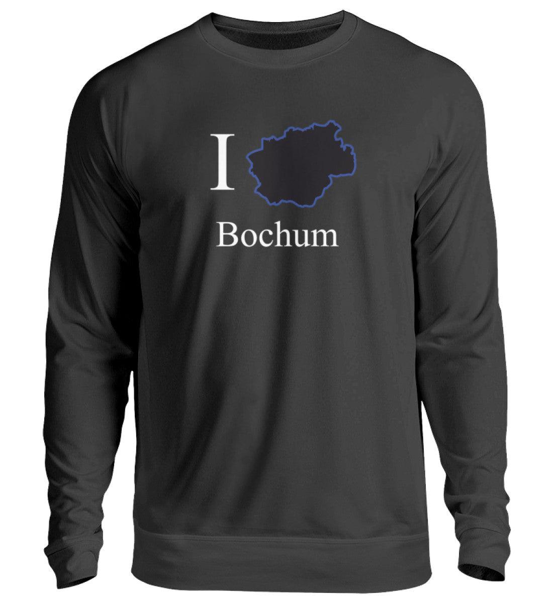 I Herz Bochum Pullover mit Druck Tief Schwarz-639